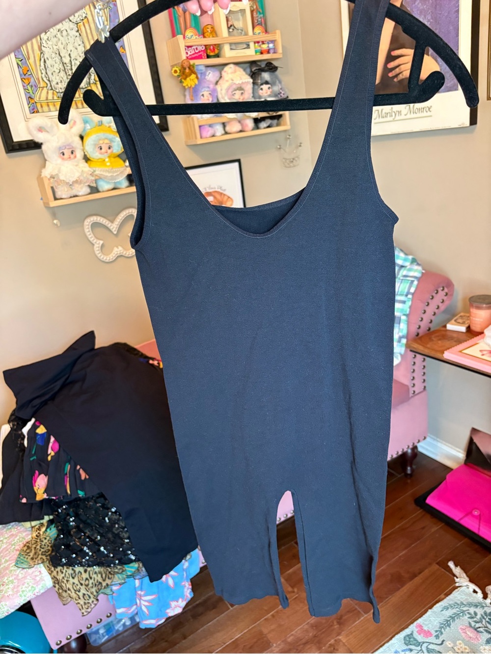 Free People Black Bodysuit